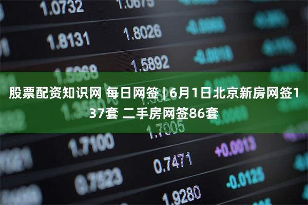 股票配资知识网 每日网签 | 6月1日北京新房网签137套 二手房网签86套