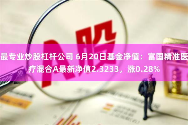 最专业炒股杠杆公司 6月20日基金净值：富国精准医疗混合A最新净值2.3233，涨0.28%